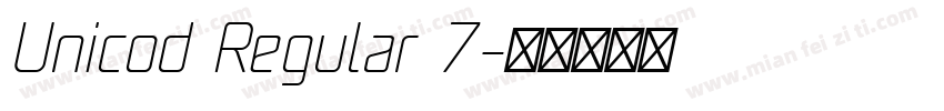 Unicod Regular 7字体转换